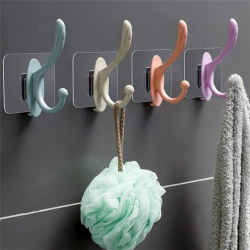 Chillyfit wall hooks for hanging strong, 10 Pack Adhesive Hooks for Wall Heavy Duty, self Adhesive Hook, Wall hangings, Kitchen Accessories Items, Clothes Hanging, Sticky Photo Frame Hangers, Strong Hanger, Stainless Steel, Transparent