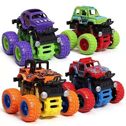 Jack Royal Monster Truck Toys for Kids Baby Push & Go Toys 4wd Monster Truck Combo Set (Pack of 2 Piece Random Color)