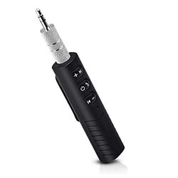 ShopMagics Wireless Bluetooth Audio Receiver for Sony Xperia M4 Aqua Dual / Sony M4 ( M 4 ) Aqua Dual / Sony Xperia M4 Aqua Dual Bluetooth Audio Receiver Adapter 3.5mm Jack AUX Audio Music Car Kit Speaker Earphone Headphone Headset Hands-Free (Black/White)