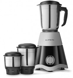 Longway Super Dlx 700 Watt Mixer Grinder with 3 Jars for Grinding, Mixing with Powerful Motor | 1 Year Warranty | (Black & Gray, 3 Jars)