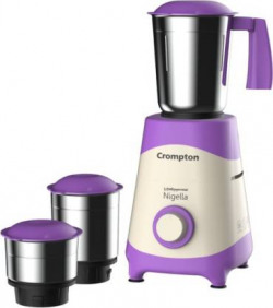 Crompton NIGELLA LIFE ESSENTIAL 5 YEAR WARRANTY 500 Mixer Grinder (3 Jars, Purple, White)