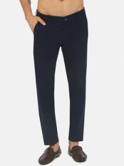 METRONAUT Slim Fit Men Pure Cotton Dark Blue Trousers