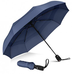 Repel Easy Touch Umbrella Navy Blue Folding Umbrella