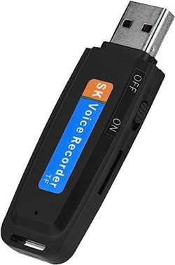 Digital USB Voice Recorder, Portable U Disk with SD Card Slot Shaped Audio Sound Recorder Dictaphone, Voice Recorder Flash Drive for Meetings Lectures Interviews Class and Speech