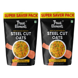 True Elements Steel Cut Oats 3kg (1.5kg * 2) - Diabetic Friendly | 100% Natural and Gluten Free Oats | Healthy Breakfast