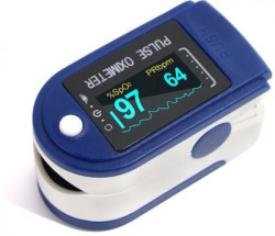 PureCaution Fingertip OLED Dual Colour Display Digital Pulse Oximeter(Blue & White)