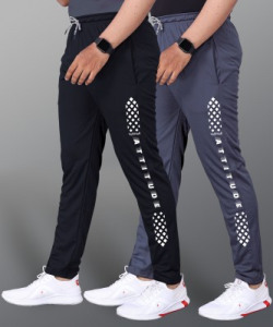 VeBNoR Printed Men Black, Grey Track Pants