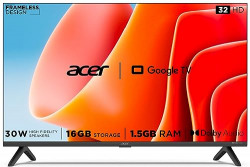 Acer 80 cm (32 inches) Advanced I Series HD Ready Smart LED Google TV AR32GR2841HDFL (Black)