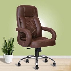 beAAtho Rio Ergonomic Leatherette Executive High Back Revolving Desk Office Chair with 3 Years Warranty (Multi Color Options)