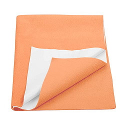 Trance Water Proof Bed Dry Sheets for Kids | Baby Bed Protectors | Mattress Protectors for New Born Children | Bedsheet Cover Mats for Wet (70x50 cm, Small, Orange)