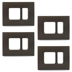 Schneider Electric Opale-3 Module Grid and Cover Plate, Green Oak (Pack of 4)