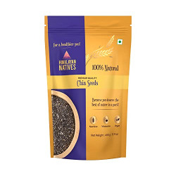 Himalayan Natives 100% Natural Premium Chia Seeds 450g | Diet Food for Weight Management | Rich in Omega 3 | Healthy Breakfast Snack | Unprocessed & Preservatives Free