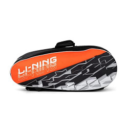 Li-Ning Polygon Double Compartment with Side Pouch (6in1) Badminton Kit Bag (Black)