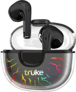 truke BTG Alpha Earbuds with Game Mode, 38H Playtime, 7RGB LEDs Bluetooth Headset(Black, True Wireless)