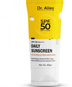 Dr. Alies Professional Sunscreen Lotion SPF50 PA+++ Sunblock Cream For Indian Skin - SPF 50 PA+++ - SPF 50+++ PA+++(60 g)