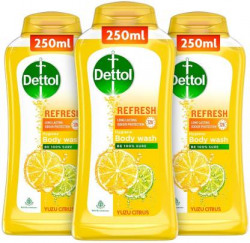 Dettol Refresh Body Wash, Yuzu Citrus(3 x 250 ml)