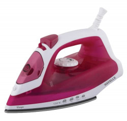 Havells Tinyo 1250 Watt Steam Iron with Powerfull Steam Spay | Horizontal Steaming | Self Clean | 200ML Tank Capacity | 2 Years Warranty (Pink)