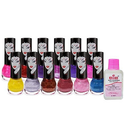 Adbeni Nail Polish And Remover Combo Set - Pack Of 13 Pcs