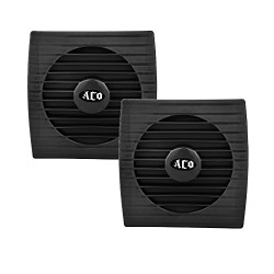 ACO Ventilating Exhaust Fan 10AP for Home, Bathroom and Kitchen | 100mm | 100% Copper Motor (Black) : Pack of 2
