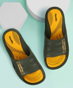 Aqualite Anti-Skid Slides(Olive, Yellow 7)