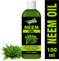 Ventina Organics 100% Pure & Natural Neem Oil (Cold Pressed) For Skin & Hair-100ML Hair Oil(100 ml)
