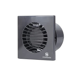 Standard Refresh Air 100mm Exhaust Fan|Suitable for Kitchen, Bathroom, and Office with Strong Air Suction (Black)