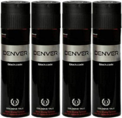 Denver Talc BlackCode COLOGNE Ultra Fine Quality Body Talc 300g x 4