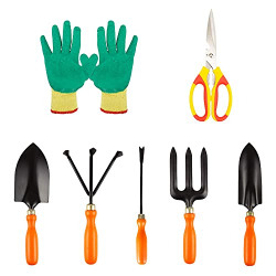 Spartan Set of 5 Spectacular Gardening Tools with Heavy Gardening Scissor & One Pair Hand Gloves for Your Softs Hands, Multicolour (SPSG-PK-5)