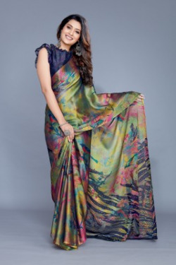 MIRCHI FASHION Printed Daily Wear Chiffon Saree(Multicolor)