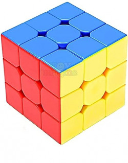 Toy Imagine Smart Activity Magical Cube 3X3X3 Easy|Brainstorming Puzzle Cube|and Smooth Rotation Colorful Cube High Speed Sticker-Less Puzzle Game, Multicolor(Age 6+ Years and Above)