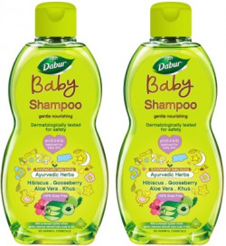 Dabur Baby Shampoo:Contains Aloe Vera & Gooseberry |Tear Free|No Parabens & Phthalates(400 ml)