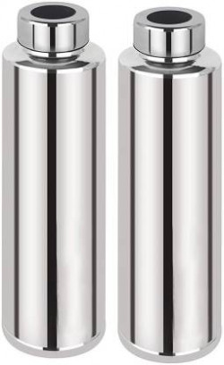Kimaya Stainless Steel water bottle 1000 ml Flask(Pack of 2, Silver, Steel)