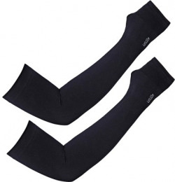 AutoKraftZ Nylon, Cotton Arm Sleeve For Men & Women(M, Black)