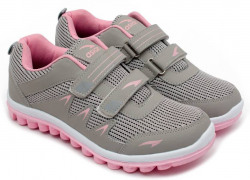 Fashion-02 sports shoes for women without laces | Running shoes for girls stylish latest design new fashion | casual sneakers for ladies | Slip on grey shoes for jogging, walking, gym & party Walking Shoes For Women(Pink, Grey)