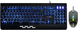 Redgear Blaze Semi-Mechanical Wired Gaming Keyboard with 3 Colour Backlit, & Windows Key Lock for PC (Black) & ar A-10 Wired Gaming Mouse with RGB LED, Lightweight and Durable Design, DPI Upto 2400