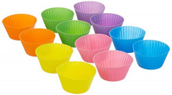 Amazon Brand - Solimo Reusable Silicone Baking Cups, Pack of 24