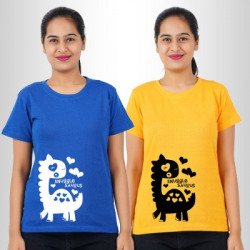 vear Printed Women Round Neck Multicolor T-Shirt