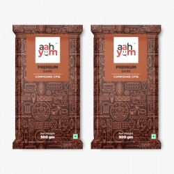 Aah Yum Premium Dark Compound Slab CP 16, 500g (Pack of 2) Bars(2 x 250 g)