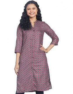 Indigo Women's Acrylic Regular Kurta (AW21/BLC-091 H_XL_Off White