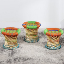 FurniGully Bamboo Outdoor Chair(Multicolor, Pre-assembled)