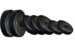 BODY MAXX PVC Weight Plates Home Gym Combo (Black)
