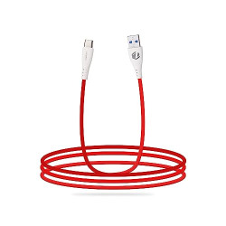 ZEBSTER Z-CC102P usb to Type C Cable,3A, Strong & Long lasting(Red+ White)