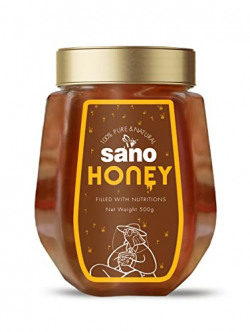 Sano Pure Honey 500g | 100% Natural, Organic & Unadulterated | No Sugar Adulteration | Rich in Antioxidants | Healthy Sweetener for Tea & Desserts | Syed 500g (Pack of 1)