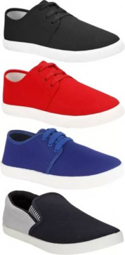 BRUTON Combo Pack Of 4 Casual Sneakers For Men(Multicolor)