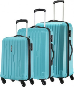 Stony Brook by Nasher Miles Storm Hard-Sided Polycarbonate Luggage Set of 3 Teal Trolley Bags (55,65&75cm) Cabin & Check-in Set - 28 inch