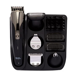 Morphy Richards Kingsman Pro 12-in-1 Grooming Kit for Men| Rechargeable All in One Men Trimmer|5 Face Nose Ear Hair Blades| Nose & Ear Trimmers| Private Part Shaving Body Groomers I 2-yr Warranty
