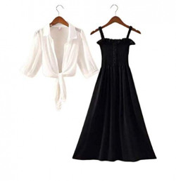 Deal at Click Women's Dress with Shrug - Black (m)