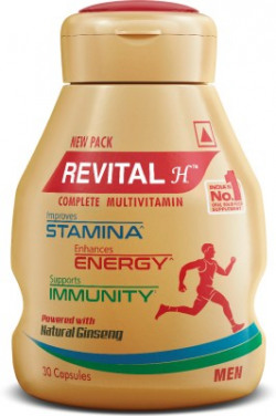 Revital Men Multivitamin with Calcium, Zinc & Ginseng for Immunity, Strong Bones & Energy(30 Capsules)