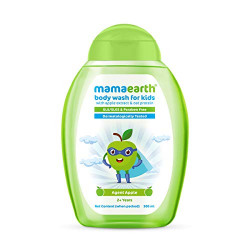 Mamaearth Agent Apple Body Wash for Kids with Apple Oat Protein  300 ml, 1 count