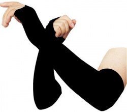 AUTOSITE Nylon Arm Sleeve For Men & Women With Tattoo(L, Black)